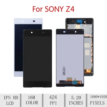 Původní Pro SONY Xperia Z4 LCD Touch Screen Digitizér Montáž Pro Sony Z4 Displej s Rámem Náhradní Z3 Plus E6553 E6533