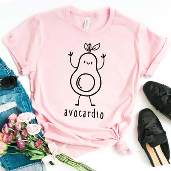 Avokádo vtipné avocardio Tisk Ženy tričko Bavlna Casual Vtipné tričko Pro Lady Girl Top Tee Bederní Drop Loď NA-310