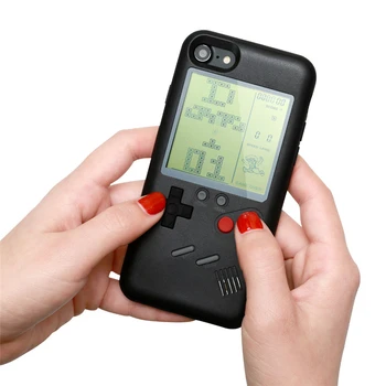 Retro Gameboy GB Tetris Telefon pouzdra Pro iPhone 6 6s 7 8 Plus Soft TPU Mohou Hrát Hru Herní Konzole Kryt Pro iPhone X XS XR Max
