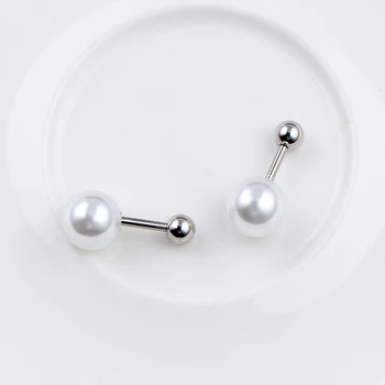 Velkoobchod 10Pcs Skutečné sladkovodní pearl Barva stud náušnice, černá přírodní perly náušnice pro ženy, Brincos Orecchini