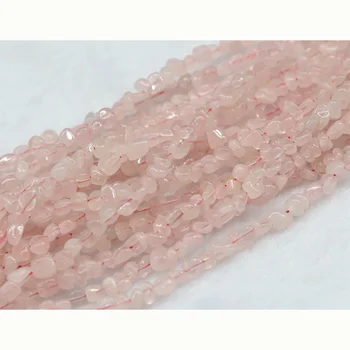 Sleva Velkoobchodní Originální Přírodní Rose Quartz, Růžová Crystal Nugget Volné Korálky Volné Formě Kuličky 3-5 mm Fit Šperky 15