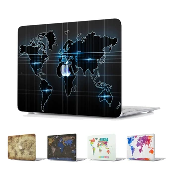 Mapa světa Vzor Pevný Notebook pouzdra pro MacBook Air Pro Retina 11 12 13 15 Inch pro Macbook New Pro A1707 A1706 A2159 Shell Pouzdro
