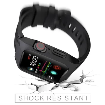 Pouzdro s Silikonové Popruh pro Apple Watch Band Série 5 4 40/44mm Nový Design Řady 3 38/42mm Náramek pro iWatch Náramek Pásek