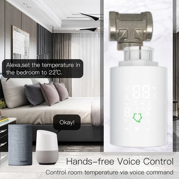 ZigBee Smart Chladiče Ovladače Programovatelné Termostatické Ventil Regulátor Teploty Hlasové Ovládání Alexa Google Domov