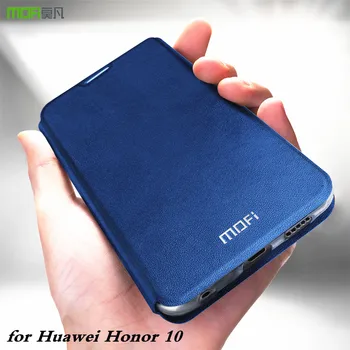 MOFi Originální Flip Pouzdro pro Huawei Honor 10 Měkký Kryt pro Honor10 PU Kůže pro Čest Případě Knihy TPU Silikonové Conque