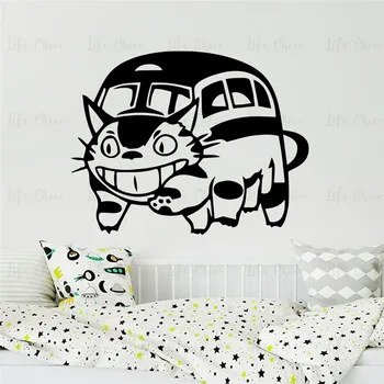 Kreslená Kočka Autobus Nekobus Můj Soused Totoro Zeď Obtisk Auto, Notebook Soused Totoro Samolepka na Zeď Vinyl dětský pokoj obývacím roo