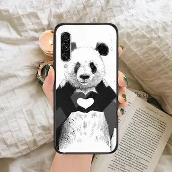 Roztomilý panda Telefon Případ Tvrzené sklo Pro Samsung S6 S7 edge S8 S9 S10 e plus note8 9 10 pro