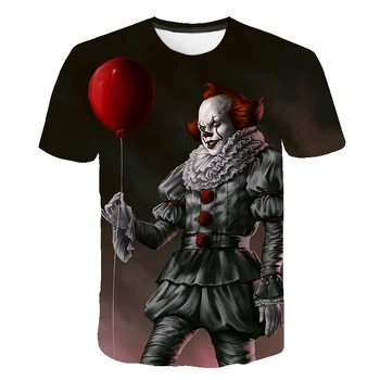 Thriller Horor TO Klaun Joker 3D Tisk dětí T-košile chlapci Léto Osobnosti T Shirt Ležérní Streetwear Tričko Tee
