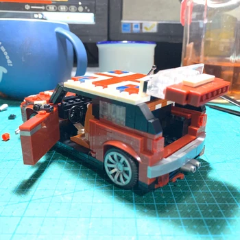 LOZ 1111 Módní Červené Sportovní Auto 3D Model 492pcs DIY 12 cm dlouhé Malé Mini Bloky, Cihly, Stavební Hračky pro Děti bez Krabice