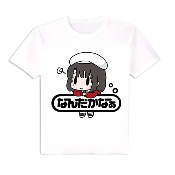 Katou Megumi T shirt Anime Saenai hrdinka ne sodate-kata Cosplay T-košile, letní tričko Topy Tees Muži