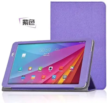 Luxusní 3-Složky Ultra Tenké Slim Silk Vzor Folio Stand PU Kožené Pouzdro Kryt Pro Huawei Honor Poznámka 9.6 T1-A21W T1-A21 9.6