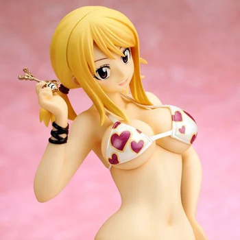 Anime FAIRY TAIL Lucy Heartfilia Akční Obrázek Sexy Plavky Lucy ANIMAX 24cm PVC Sběr Model, Panenky, Hračky pro Kluky Dárky
