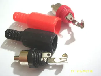100 ks RCA Plug Pájky Typ Audio Kabel Konektor
