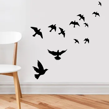 Nový pták vzory vyřezávané obývací pokoj pohovka nastavení samolepky na zeď velkoobchodní ložnice