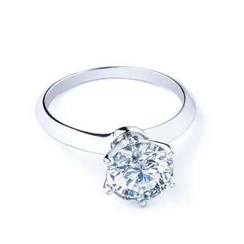 Solitaire prsten Real 925 Sterling silver 1ct AAAAA Sona Zirkony cz Svatební Kapely Prsteny pro ženy, Svatební Prohlášení Party Šperky