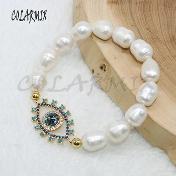 Přírodní perly strand s očí přívěsky módní šperky, perly, šperky, Ručně vyráběné šperky-Jedinečný dárek pro dámu