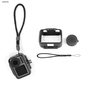 3 ks/set Měkké Silikonové Objektiv Kryt ochranný Rám Pouzdro s String Lanyard Pro DJI Osmo Sportovní Akce Fotoaparát Příslušenství