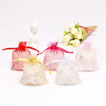 50ks Vánoční dárky sáček Organza Tašky Svatební Candy Bag Módní Speciální Design Skladování Šperky propagační Dárky Balíček