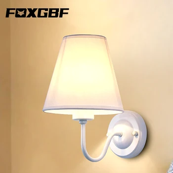 FOXGBF plátno řemesla nástěnné svítidlo E27 žárovka lampa AC220V nástěnná lampa může nahradit hotel ložnice noční lampičky obývací pokoj moderní nástěnné svítidlo