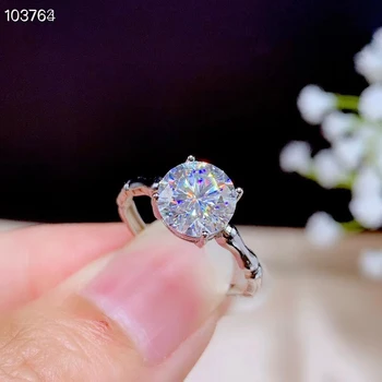 Vynikající šumivé moissanite prsten pro ženy prsten, 925 sterling silver dárek k narozeninám lesklé lepší než diamantový zásnubní prsten