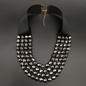Dandie Stylový multi-vrstva akryl náhrdelník, jednoduché ženské šperky