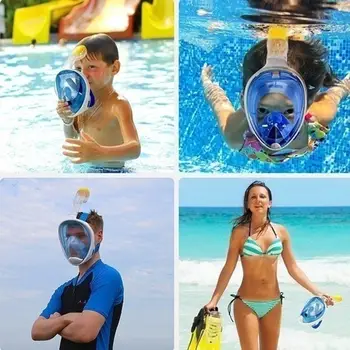 6 Barvy Potápění Maska Celoobličejová Šnorchlovací Maska Podvodní Anti Mlha Šnorchlování Potápění Maska Pro Plavání, Potápění Spearfishing
