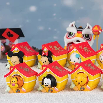 Disney Čínský Styl Tsum Tsum Slepý Box Mickey Minnie Medvídek Pú PVC Akční Obrázek Kolekce Model Hračka Pro Vánoční Dárek