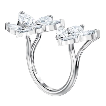 SWA Nové LOUISON Otevřít Prsten Crystal Elegantní Temperament Dáma poslala Máma Přítelkyni Valentine Šperky Dárek Jedinečný Retro