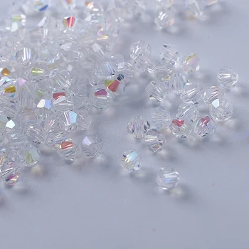 Kvalitní 1000ks 3mm AAA Bicone Luxusní Rakouské krystaly korálky #5301 crystal AB Výrobu Šperků DIY
