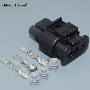 Shhworldsea 1/2/5/30/100sets 3pin 1,2 mm elektrické automobilový konektor vodotěsný konektor 3C0973203 pro VW 3C0 973 203 872-858-541