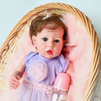 Reborn Panenka Miminko jako Živé Modré Oči Asi 50cm 20inch Novorozené Dítě Panenku, Ručně Realistické Bílá Kůže Panenky Bonecas Dívka Dárek