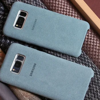 Originál Samsung S8/S8 Plus Případě Semišové Kůže Prémiové Kompletní Ochraně Zadní Kryt Shell Pro Galaxy S8Plus S8 S8+ s logem