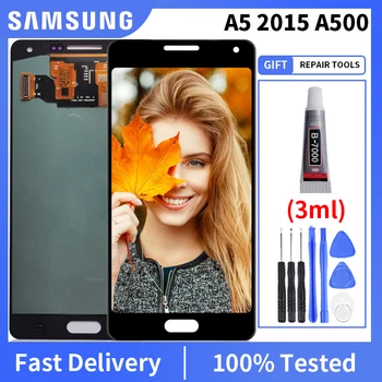 Testována OLED Pro Samsung Galaxy A5 A500 A500F A500FU A500H A500M LCD Displej Dotykový Displej Digitizer Shromáždění