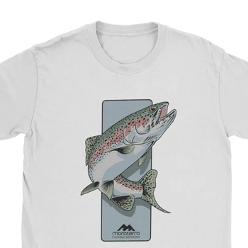 Rising Trout Trička Muži Bavlna Vtipné Tričko Košile Kolem Krku Ryby Legrační Rybářské Tričko Oblečení Plus Velikost