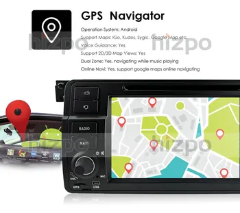 7 Palcový 2GB+16GB Android 10 1 Din autorádio Pro BMW E46 M3, multimediální systém, Navigace GPS DVD Přehrávač podporuje Mirror Link TPMS