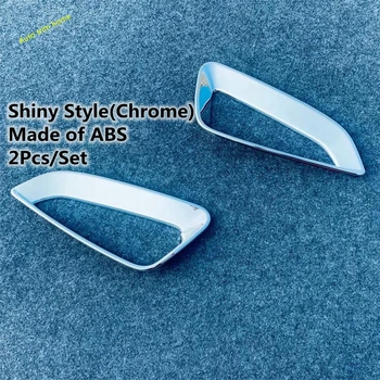 ABS Chrom Zadní Mlhové Světla Lampy BulbFoglight Odstín Hood Kryt Čalounění Příslušenství Vnější Refit Kit Pro Toyota Yaris 2020 2021