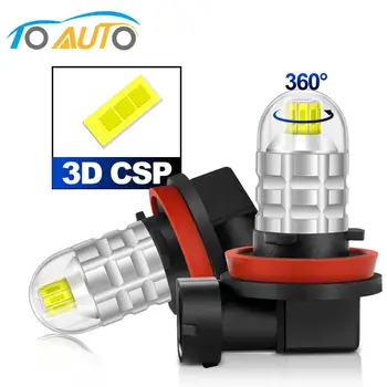 2ks 8 Stran 3D CSP H8 H11 LED 9006 HB4 9005 HB3 LED 360 Stupňů Auto Mlhová Světla Auto Lampa 12V 6000K