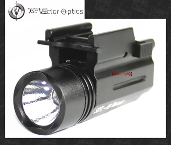 Vektorové Optika Kompaktní Taktické Osvětlovač LED Svítilna 200 Lumen Pochodeň s 20mm Weaver Montáž Zbraň Světlo pro GLOCK 17 19