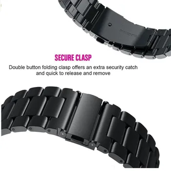 Z nerezové Oceli Popruh pro Samsung galaxy watch3 45 SM-R840/S3 Hranice/Classic pro Xiaomi Huami Haylou Solární LS05/Amazfit GTR 47