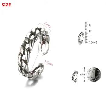 925 sterling silver thajské stříbrné retro styl, pánské prsteny šperky muž otevřít zásnubní prsten, ne slábnout pokles lodní dopravy chlapec