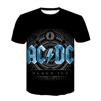 2020 letní-krátký rukáv T-shirt značky mužů plus velikost T-shirt mužské hip-hop pánské metal rocková kapela 3D tisk černé led T-shirt