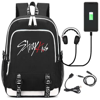 Zatoulané Děti batoh Batoh Fanoušci Bag W/ USB Port / Zámek Sluchátka Cestovní Notebook Student Školní Tašky