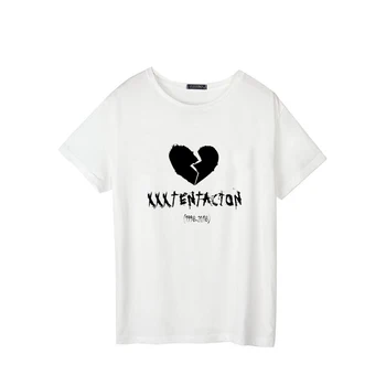 Xxxtentacion letní ženy módní velké velikosti hip hop neformální t-košile velké velikosti S-2XL s krátkým rukávem new karikatura tisk T-shirt