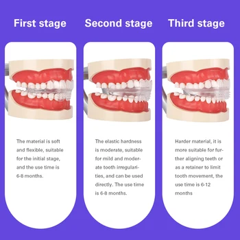 AZDENT Měkké a Tvrdé Zubní Ortodontické Zařízení Aligners Zásobníky Zuby Žehlička High-tech Zubní Transparentní Zuby Rovnátka