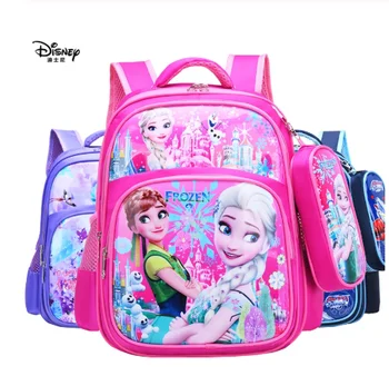 Disney Velká Kapacita Děti Zmrazené Karikatura batoh Děti, školní Bagpack Elsa A Anna Princezna Aktovka pro holky