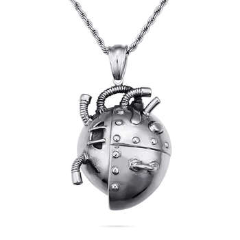 Vysoce Kvalitní Nerezové oceli Biker Velké mechanické lidský orgán srdce Přívěsek náhrdelník lano chian 4mm 22 palcový