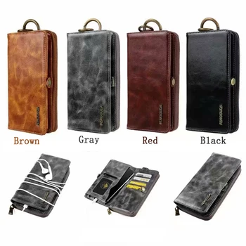 PU kožené retro olej, vosk univerzální mobilní peněženky 4.7-6,5 palce pro iPhone, Xiaomi, Huawei, Samsung ckhb-TYQ mobilní telefon bag
