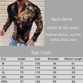 Podzimní Vinobraní Pánské Tričko 2020 Etnické Tištěné Klopě Dlouhý Rukáv Pánské Slim Košile Havajské Harajuku Muži Oblečení Ležérní Tričko