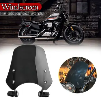 Motocykl čelní Sklo Vítr Deflektor přední Sklo pro Harley Dyna Softail Fat Bob FXDF Wide Glide FXDWG FXDB Street Bob 2006-2019