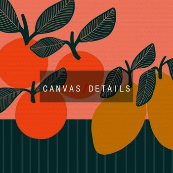 Citrusové Letní Plakát, Plátno, Malba Ovoce, Pomeranč, Mango Zeď Obrázky pro Obývací Pokoj Severské Dekorace Domů Artv